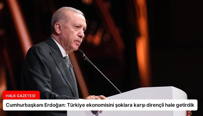 Cumhurbaşkanı Erdoğan: Türkiye ekonomisini şoklara karşı dirençli hale getirdik