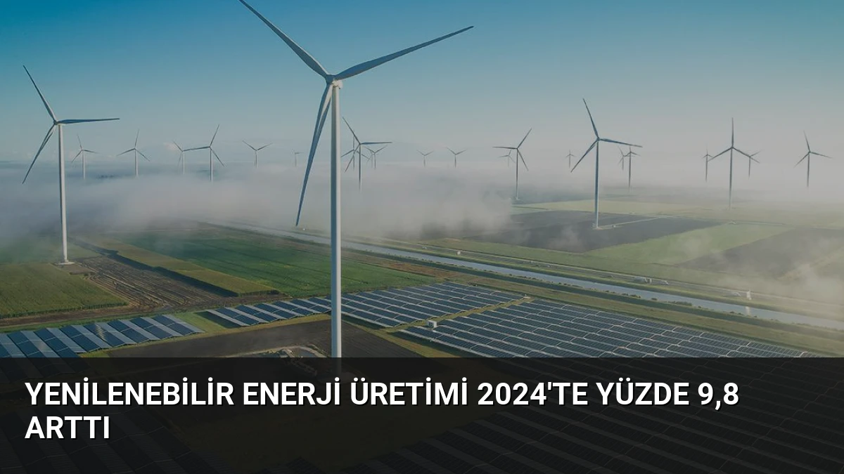 Yenilenebilir Enerji Üretimi 2024’te Yüzde 9,8 Arttı