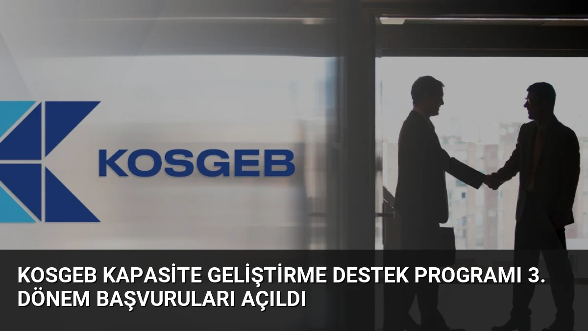KOSGEB Kapasite Geliştirme Destek Programı 3. Dönem Başvuruları Açıldı