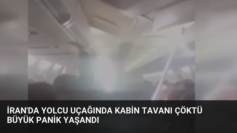 İran’da Yolcu Uçağında Kabin Tavanı Çöktü Büyük Panik Yaşandı